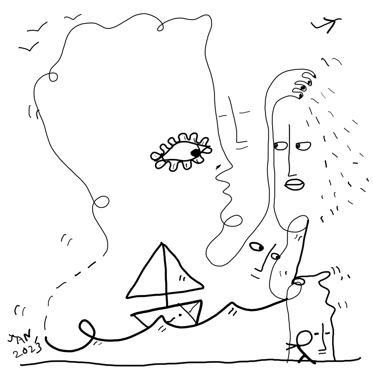 Reply Card 2023/01/01 by Shantell Martin