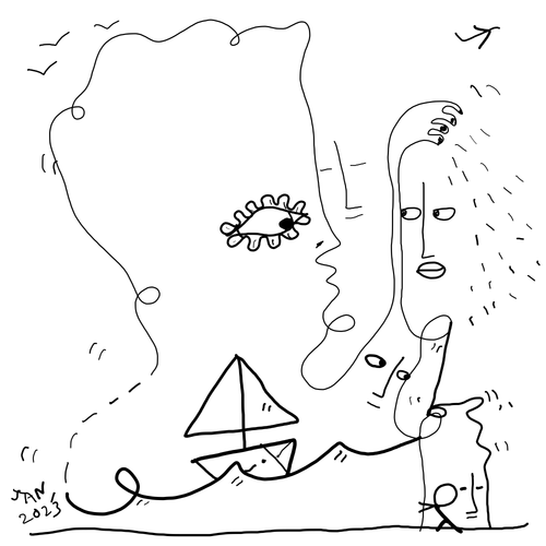 Reply Card 2023/01/01 by Shantell Martin