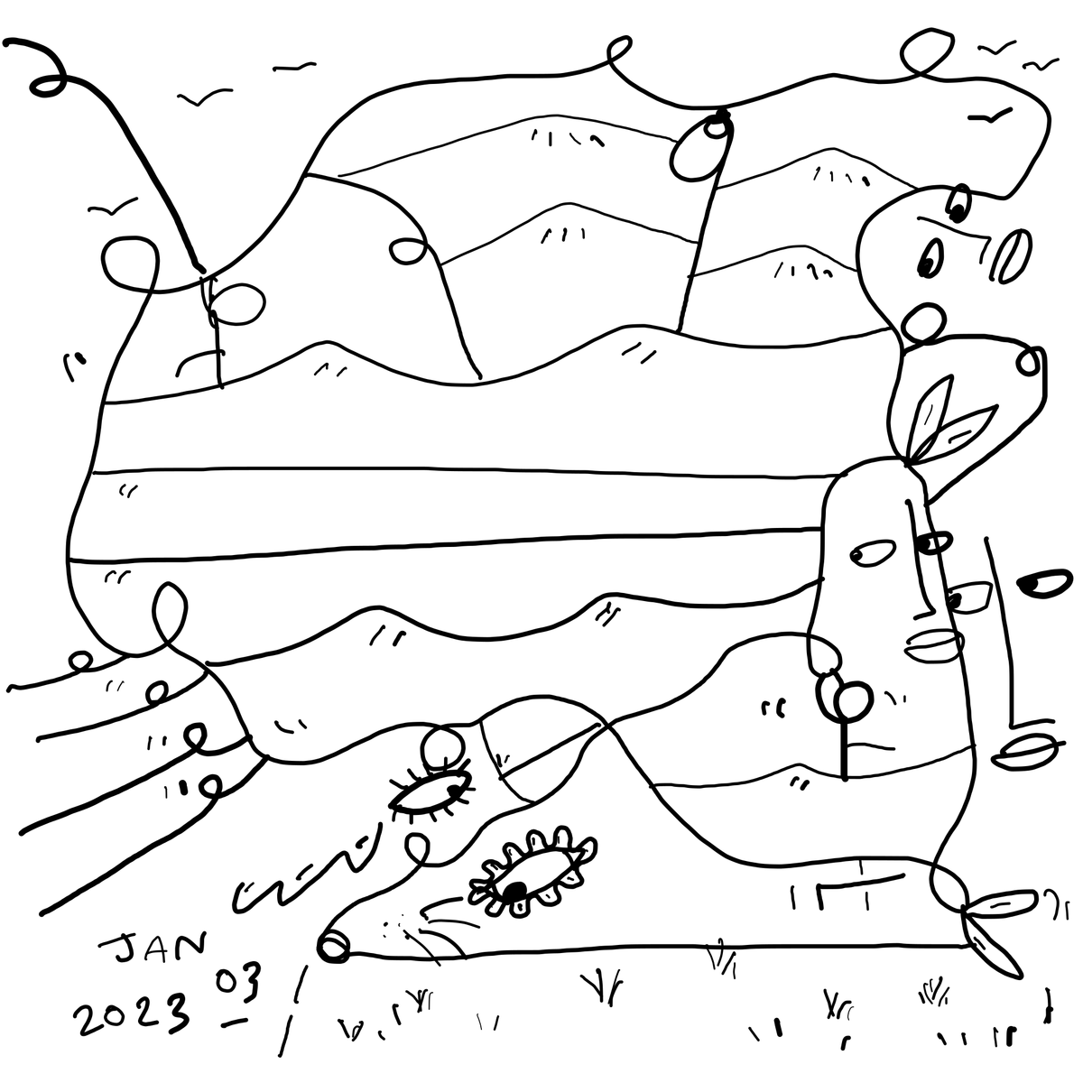 Reply Card 2023/01/03 by Shantell Martin