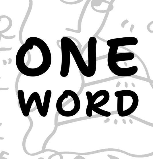 Una palabra: una obra de arte personalizada de Shantell Martin