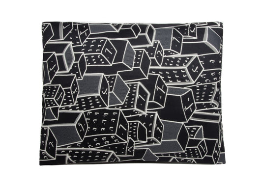 Places Spaces Faces Pillow (Black)-Pillowcase-Shantell Martin Shop