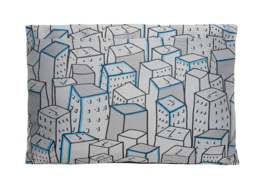 Places Spaces Faces Pillow Case (Steel)-Pillowcase-Shantell Martin Shop