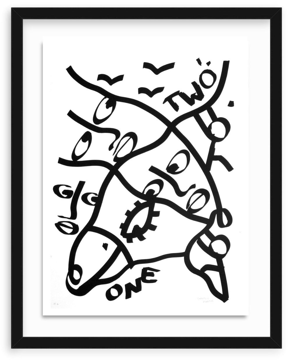 Three-Signed Lithograph-Lithograph-Shantell Martin Shop