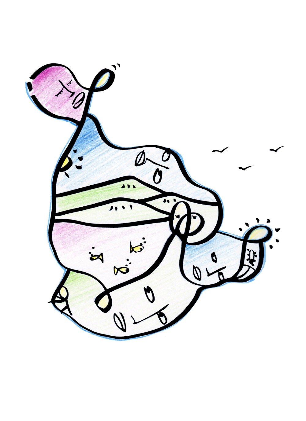 Shantell Martin Original Artwork Free Goldfish-Original Artwork-Shantell Martin Shop