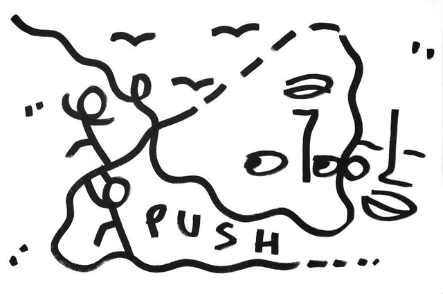 Push two stick-figures two faces